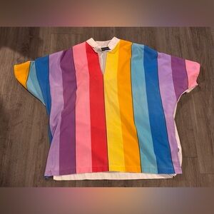 Vintage 1970s rainbow stripe top